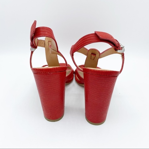 Sigerson Morrison Corallo Talum Red Sandals - Picture 3 of 7